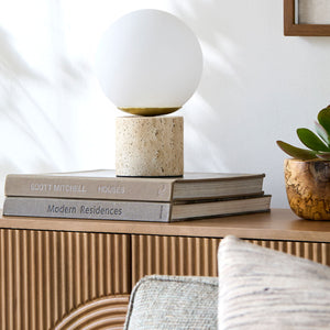   Modern European furniture - White Glass Globe Table Lamp - www.oroa.com | Oroa.com