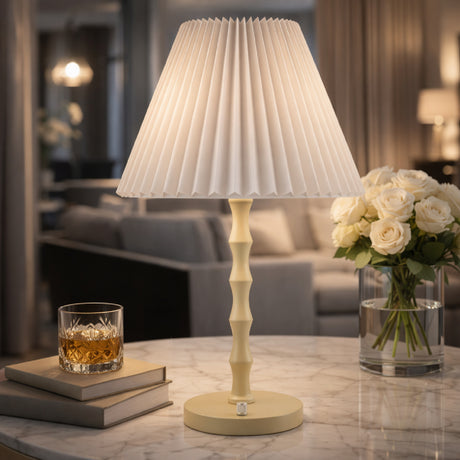   Modern European furniture - Pleated Linen Iron Table Lamp - www.oroa.com | Oroa.com