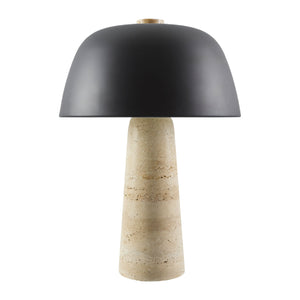   Modern European furniture - Metal Shade Travertine Table Lamp L - www.oroa.com | Oroa.com