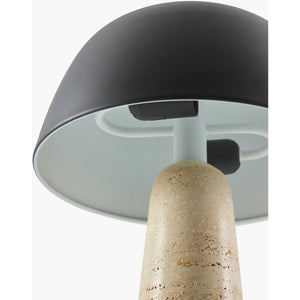   Modern European furniture - Metal Shade Travertine Table Lamp L - www.oroa.com | Oroa.com