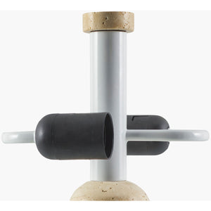   Modern European furniture - Metal Shade Travertine Table Lamp L - www.oroa.com | Oroa.com