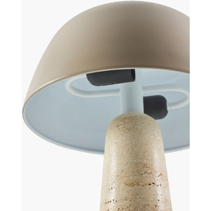   Modern European furniture - Metal Shade Travertine Table Lamp L - www.oroa.com | Oroa.com