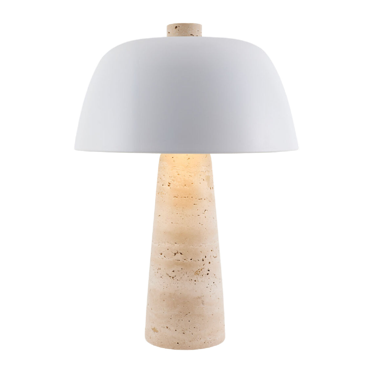   Modern European furniture - Metal Shade Travertine Table Lamp L - www.oroa.com | Oroa.com
