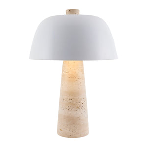   Modern European furniture - Metal Shade Travertine Table Lamp L - www.oroa.com | Oroa.com