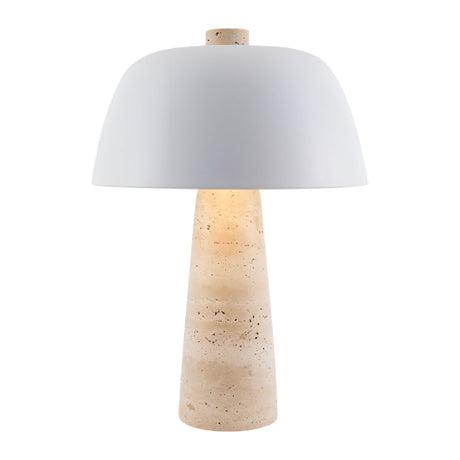   Modern European furniture - Metal Shade Travertine Table Lamp L - www.oroa.com | Oroa.com