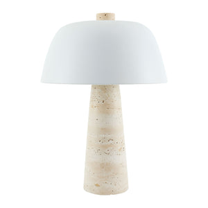   Modern European furniture - Metal Shade Travertine Table Lamp L - www.oroa.com | Oroa.com