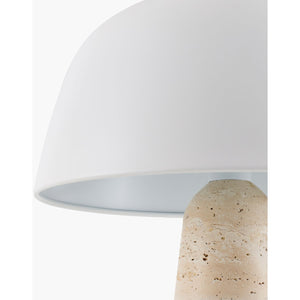   Modern European furniture - Metal Shade Travertine Table Lamp L - www.oroa.com | Oroa.com