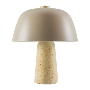   Modern European furniture - Metal Shade Travertine Table Lamp S - www.oroa.com | Oroa.com