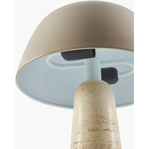   Modern European furniture - Metal Shade Travertine Table Lamp S - www.oroa.com | Oroa.com