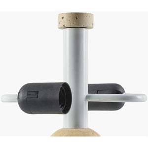   Modern European furniture - Metal Shade Travertine Table Lamp S - www.oroa.com | Oroa.com