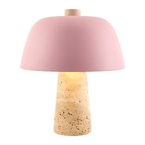   Modern European furniture - Metal Shade Travertine Table Lamp S - www.oroa.com | Oroa.com