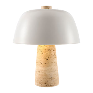  Modern European furniture - Metal Shade Travertine Table Lamp S - www.oroa.com | Oroa.com