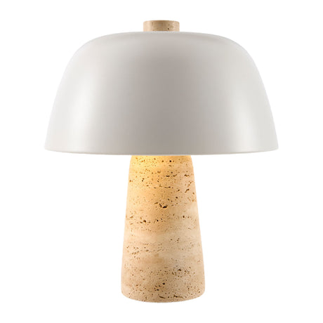  Modern European furniture - Metal Shade Travertine Table Lamp S - www.oroa.com | Oroa.com