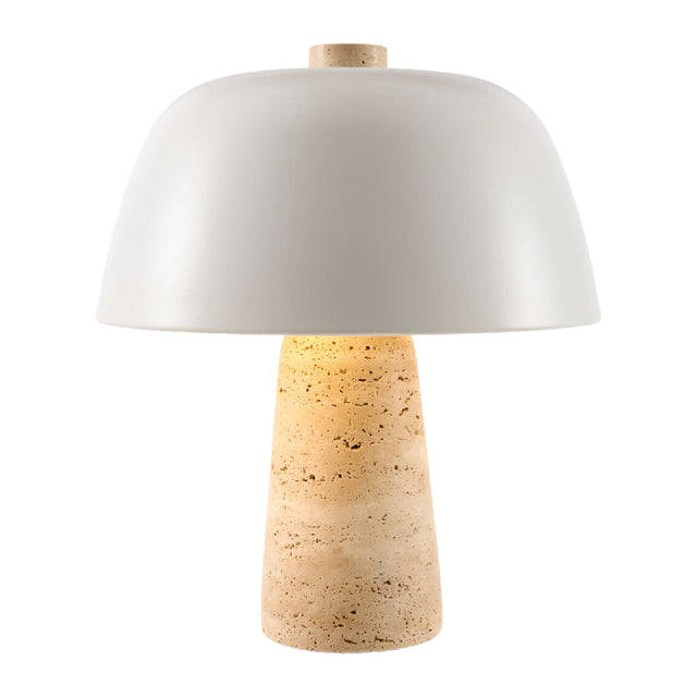 Modern European furniture - Metal Shade Travertine Table Lamp S - www.oroa.com