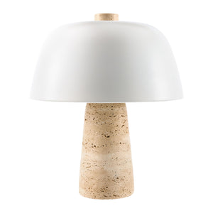   Modern European furniture - Metal Shade Travertine Table Lamp S - www.oroa.com | Oroa.com
