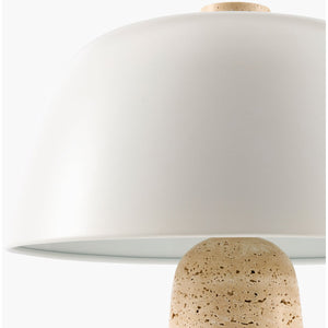   Modern European furniture - Metal Shade Travertine Table Lamp S - www.oroa.com | Oroa.com