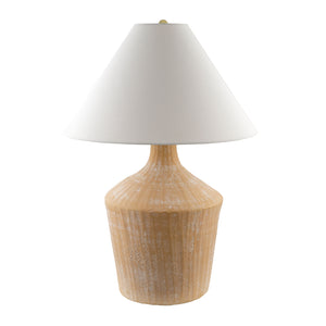   Modern European furniture - Glazed Beige Ceramic Table Lamp - www.oroa.com | Oroa.com