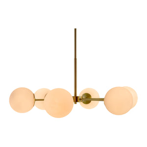   Modern European furniture - White Glass Orb 6-Light Chandelier - www.oroa.com | Oroa.com