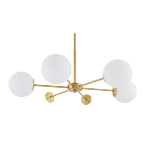   Modern European furniture - White Glass Orb 6-Light Chandelier - www.oroa.com | Oroa.com