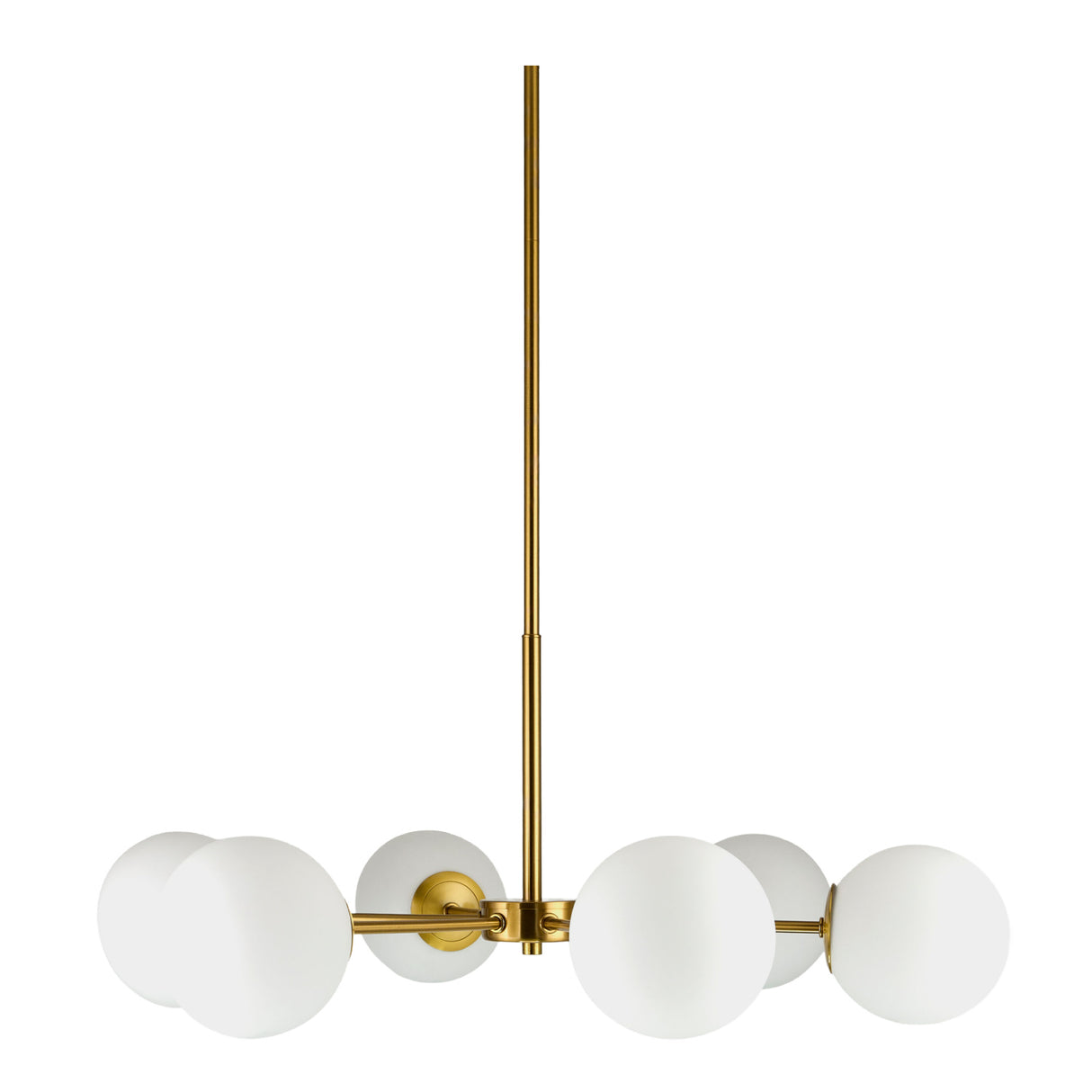   Modern European furniture - White Glass Orb 6-Light Chandelier - www.oroa.com | Oroa.com