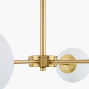   Modern European furniture - White Glass Orb 6-Light Chandelier - www.oroa.com | Oroa.com