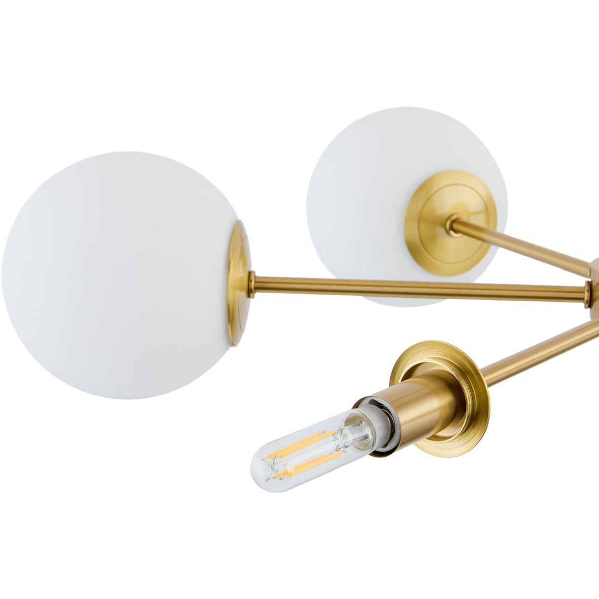   Modern European furniture - White Glass Orb 6-Light Chandelier - www.oroa.com | Oroa.com