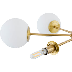   Modern European furniture - White Glass Orb 6-Light Chandelier - www.oroa.com | Oroa.com
