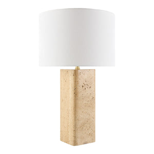   Modern European furniture - Burnished Beige Travertine Table Lamp - www.oroa.com | Oroa.com