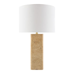   Modern European furniture - Burnished Beige Travertine Table Lamp - www.oroa.com | Oroa.com