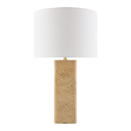   Modern European furniture - Burnished Beige Travertine Table Lamp - www.oroa.com | Oroa.com