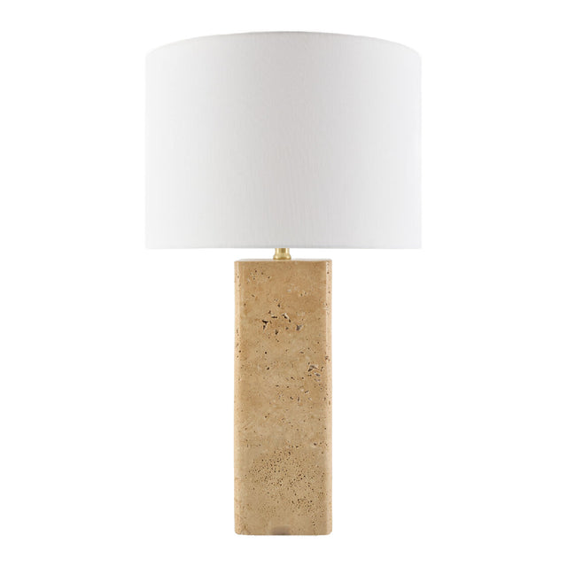Modern European furniture - Burnished Beige Travertine Table Lamp - www.oroa.com