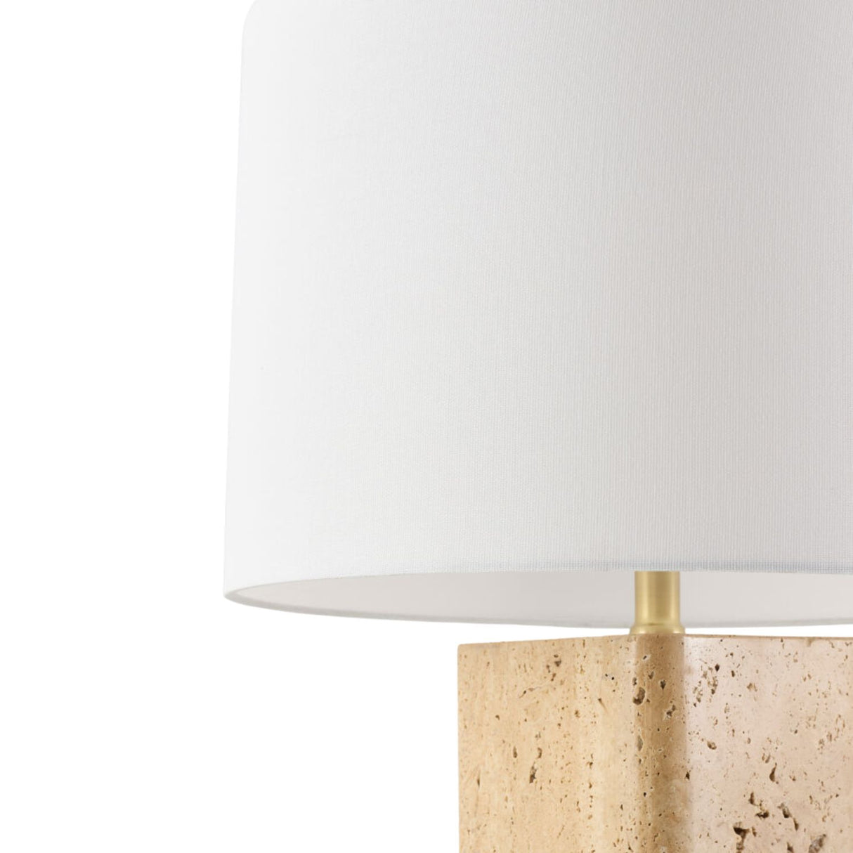   Modern European furniture - Burnished Beige Travertine Table Lamp - www.oroa.com | Oroa.com