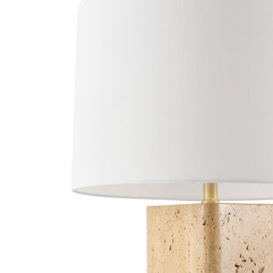   Modern European furniture - Burnished Beige Travertine Table Lamp - www.oroa.com | Oroa.com