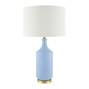   Modern European furniture - Fluted Glazed Ceramic Table Lamp - www.oroa.com | Oroa.com