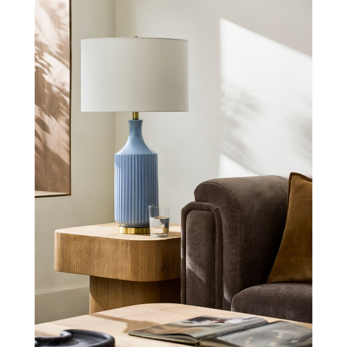   Modern European furniture - Fluted Glazed Ceramic Table Lamp - www.oroa.com | Oroa.com