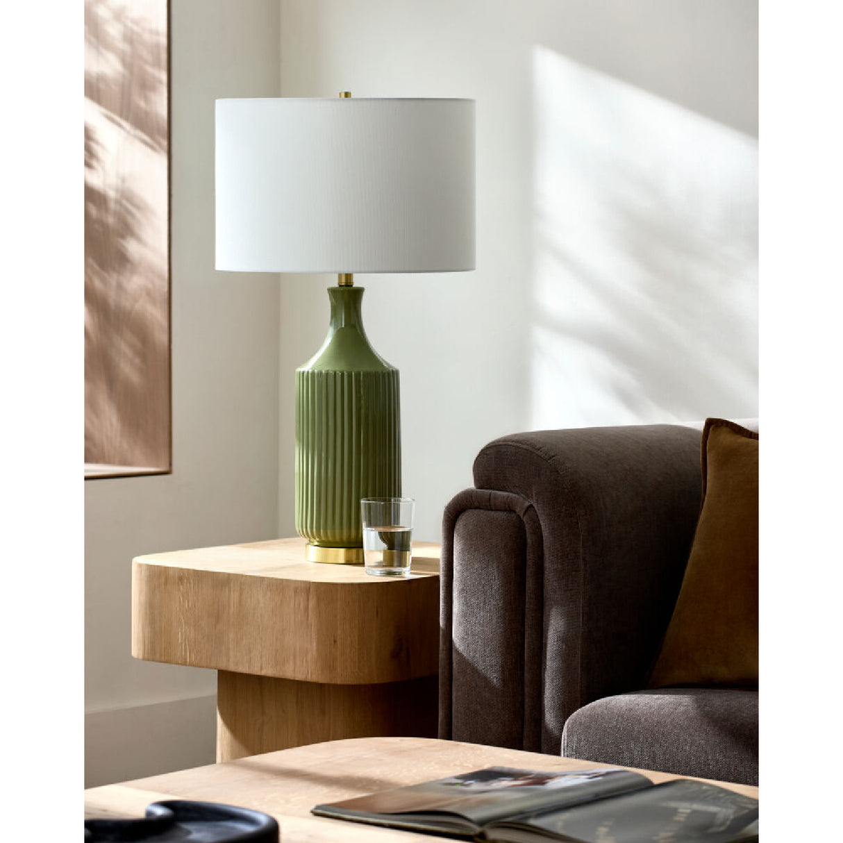   Modern European furniture - Fluted Glazed Ceramic Table Lamp - www.oroa.com | Oroa.com