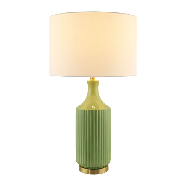 Modern European furniture - Fluted Glazed Ceramic Table Lamp - www.oroa.com