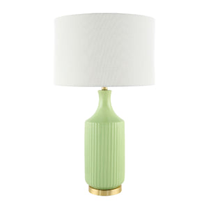   Modern European furniture - Fluted Glazed Ceramic Table Lamp - www.oroa.com | Oroa.com