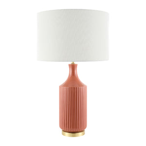   Modern European furniture - Fluted Glazed Ceramic Table Lamp - www.oroa.com | Oroa.com