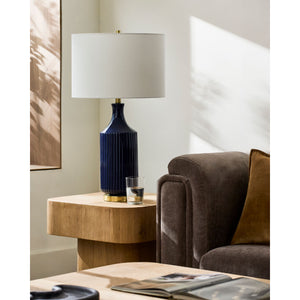   Modern European furniture - Fluted Glazed Ceramic Table Lamp - www.oroa.com | Oroa.com