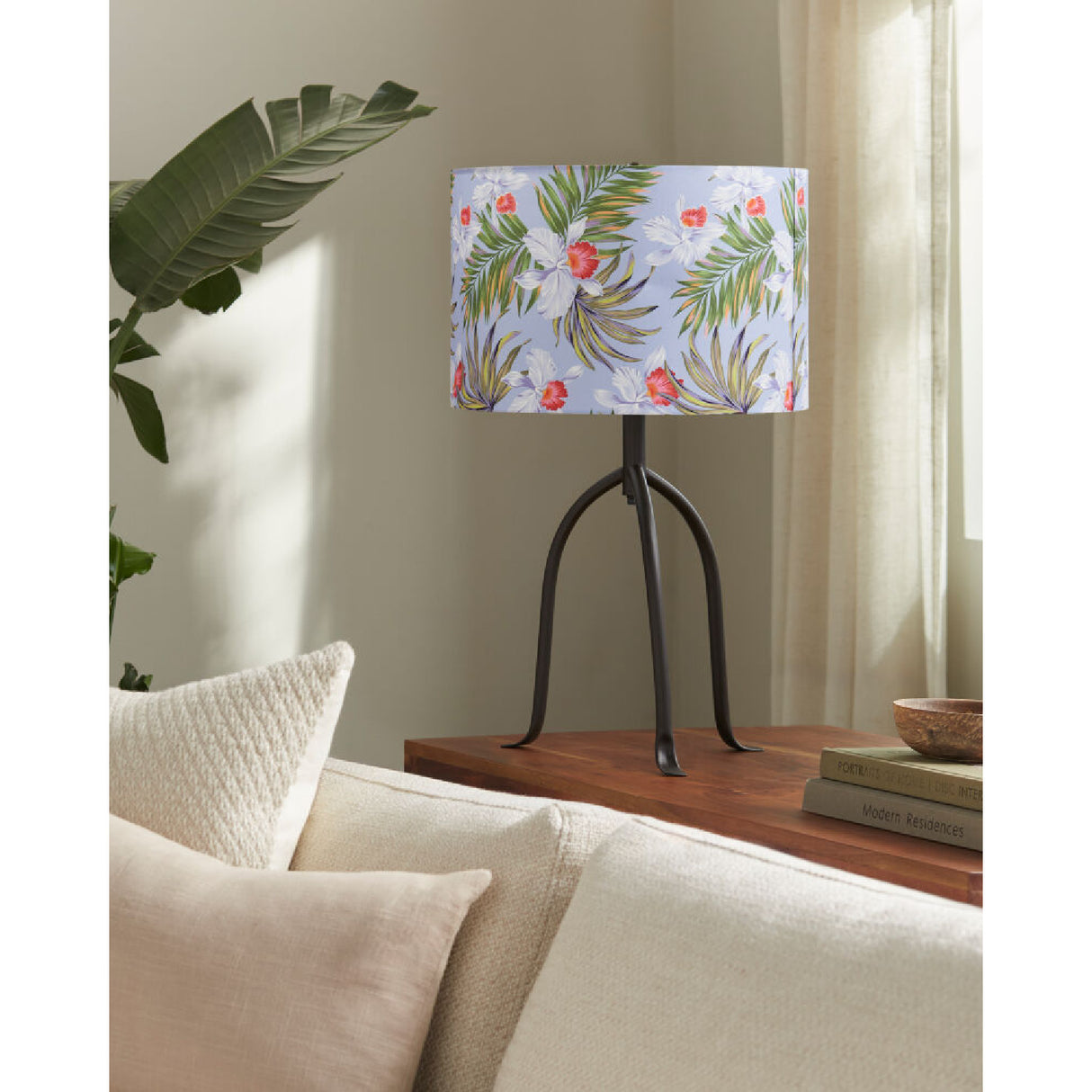   Modern European furniture - Floral Print Linen Table Lamp S - www.oroa.com | Oroa.com