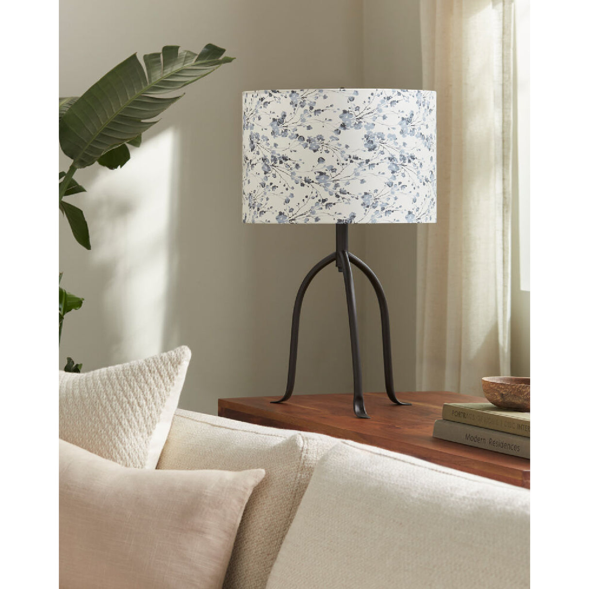   Modern European furniture - Floral Print Linen Table Lamp S - www.oroa.com | Oroa.com