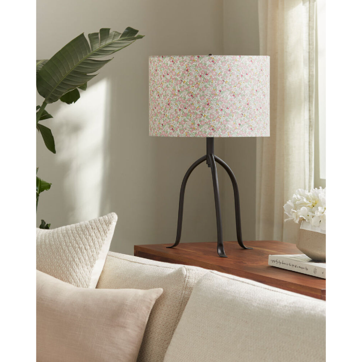   Modern European furniture - Floral Print Linen Table Lamp S - www.oroa.com | Oroa.com