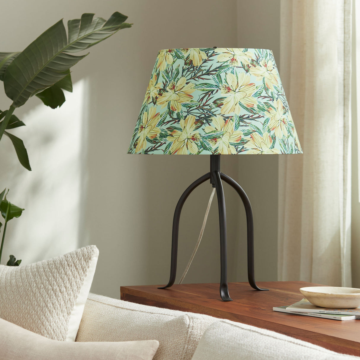   Modern European furniture - Floral Print Linen Table Lamp L - www.oroa.com | Oroa.com