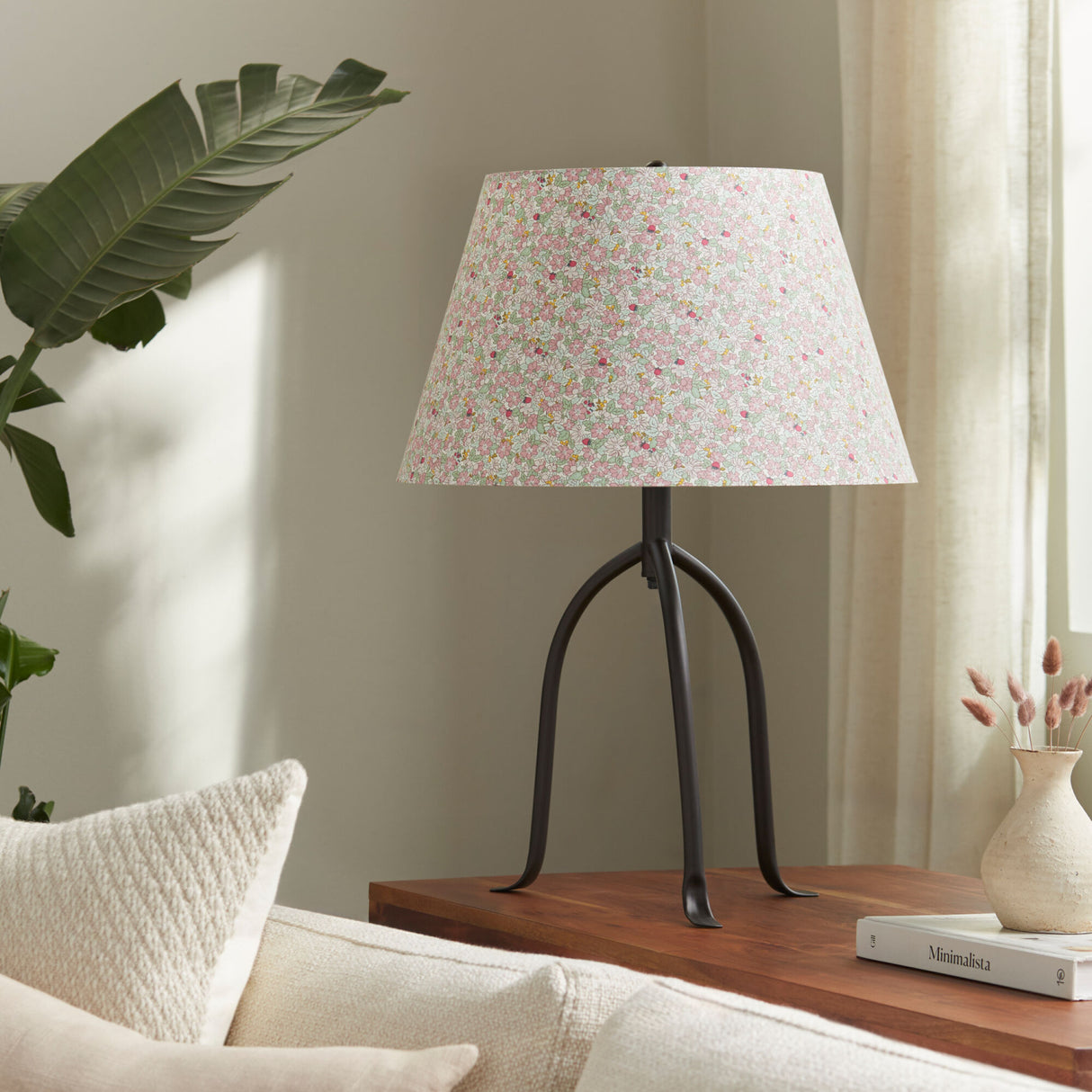  Modern European furniture - Floral Print Linen Table Lamp L - www.oroa.com | Oroa.com