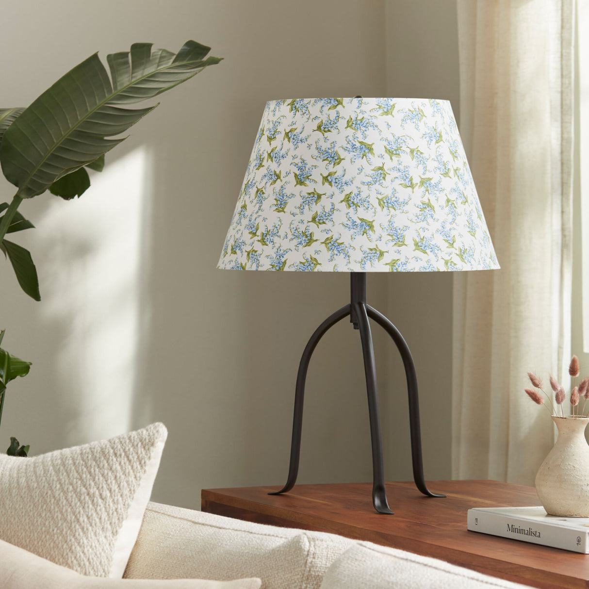   Modern European furniture - Floral Print Linen Table Lamp L - www.oroa.com | Oroa.com