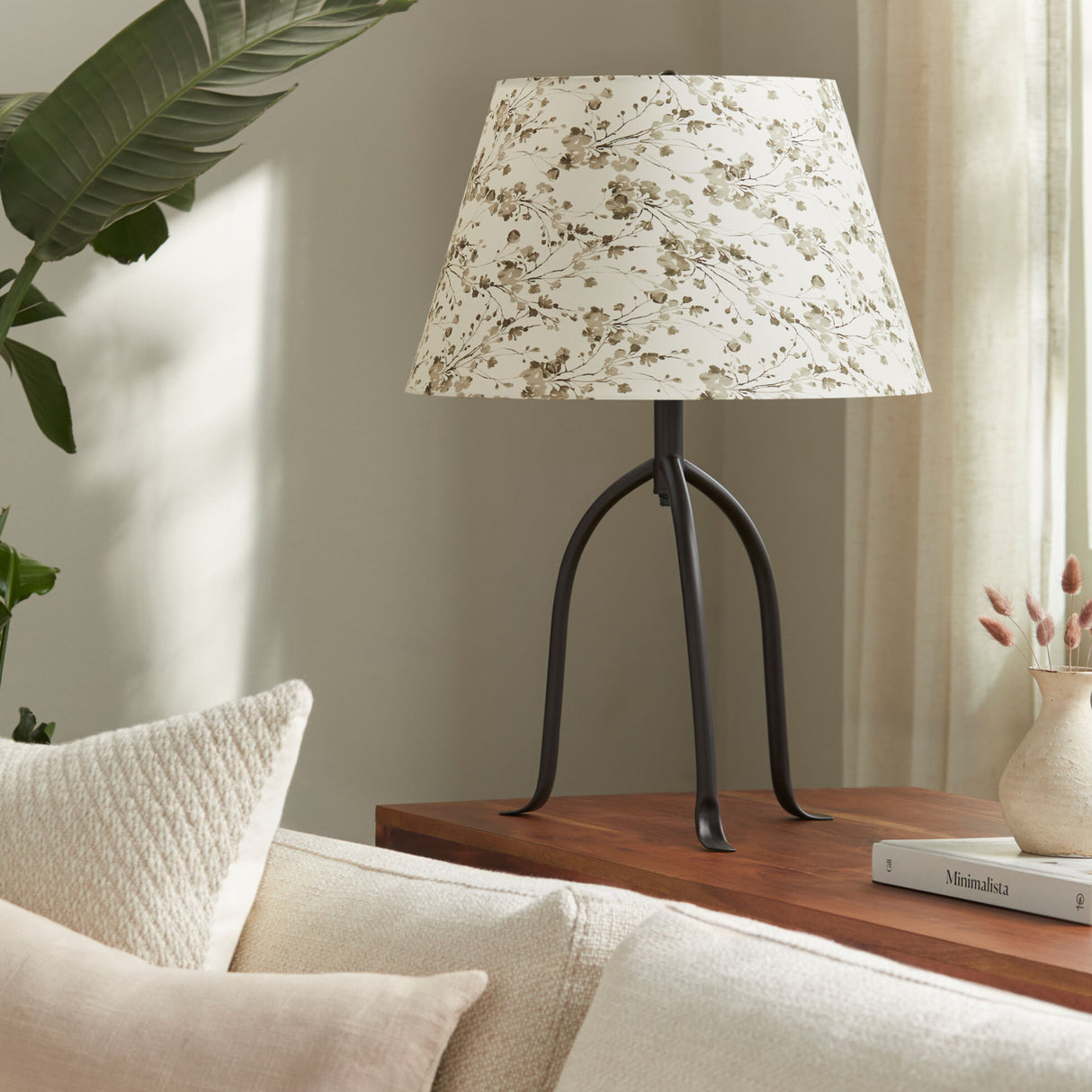   Modern European furniture - Floral Print Linen Table Lamp L - www.oroa.com | Oroa.com