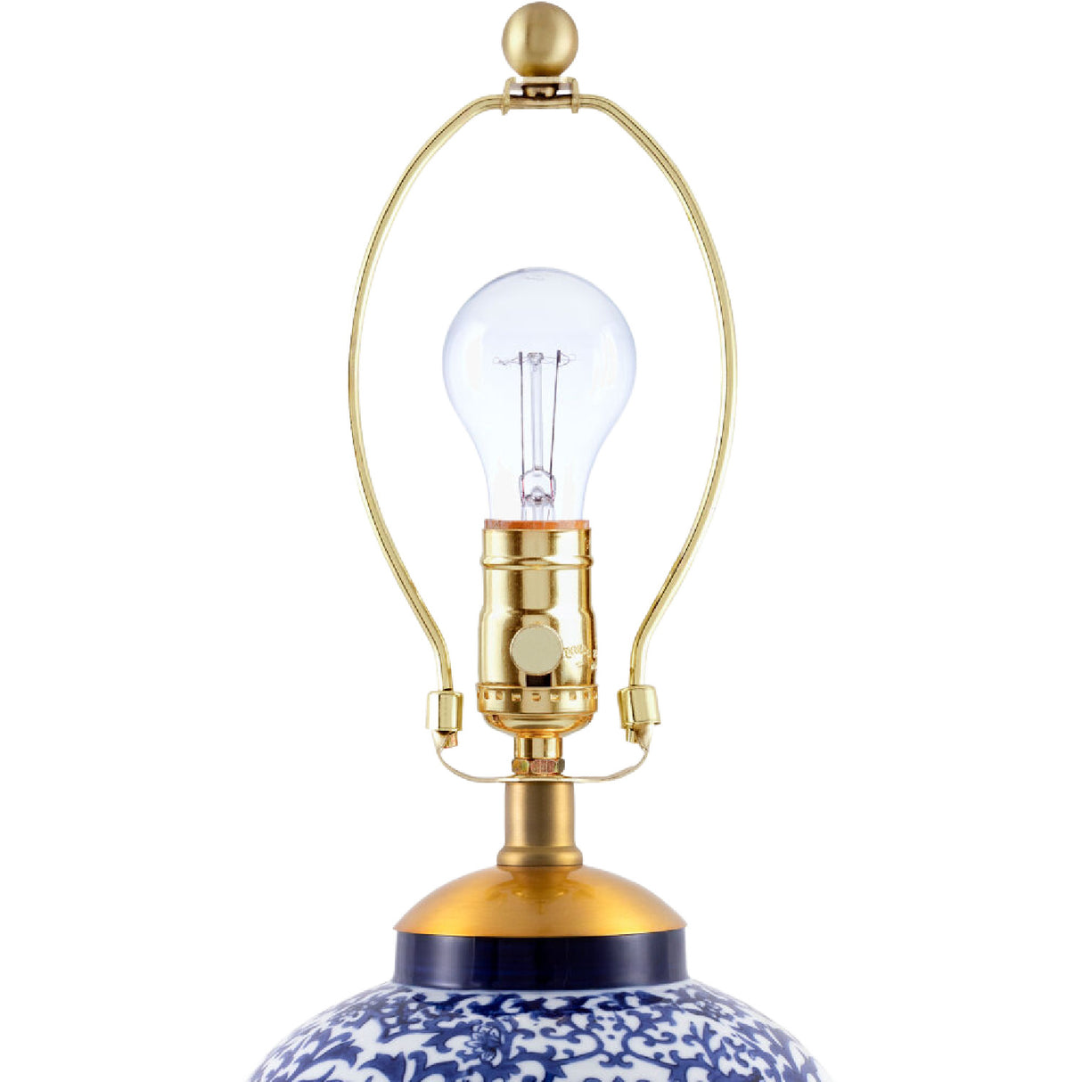   Modern European furniture - Blue Floral Ceramic Table Lamp - www.oroa.com | Oroa.com