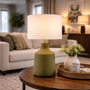   Modern European furniture - Painted Cement Accent Table Lamp - www.oroa.com | Oroa.com