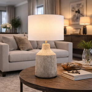   Modern European furniture - Painted Cement Accent Table Lamp - www.oroa.com | Oroa.com
